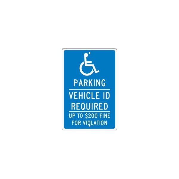 National Marker Co NMC Traffic Sign, Reserved Parking Minnesota, 18in X 12in, Blue TMS320H - main